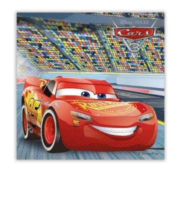 20 Serviettes en papier Flash McQueen Cars 3™ 33 x 33 cm - Vegaooparty