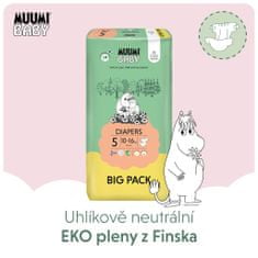 MUUMI BABY 5 Maxi+ 10-16 kg (66 kosov), ekološke plenice