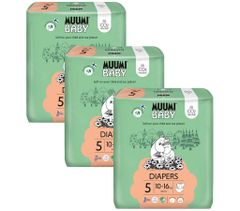 MUUMI BABY 5 Maxi+ 10-16 kg (132 kosov), mesečni paket eko plenic