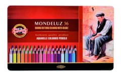 Koh-i-Noor akvarelne umetniške barvice MONDELUZ 36 kosov v pločevinasti škatli