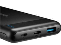 Canyon powerbank PB-107B PD/QC3.0,10000mAh Li-pol, vhod 5/9/12V (MicroUSB/USB-C),izhod 5/9/12V (USB-A+USB-C),črna