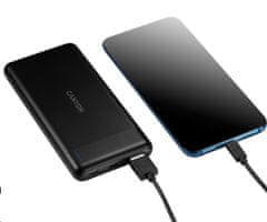 Canyon powerbank PB-107B PD/QC3.0,10000mAh Li-pol, vhod 5/9/12V (MicroUSB/USB-C),izhod 5/9/12V (USB-A+USB-C),črna