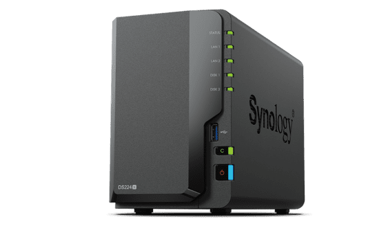 Synology DS224+ Celeron J4125, 2,0-2,7 GHz, 2 GB DDR4 RAM, 2x SATA, 2x USB3.2 Gen 1, 2x GbE