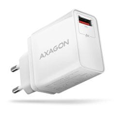 AXAGON ACU-QC19W, omrežni polnilnik QC 19 W, 1x vrata USB-A, QC3.0/AFC/FCP/SMART, bel