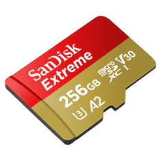 SanDisk Extreme microSDXC kartica za mobilne igre 256GB 190MB/s in 130MB/s, A2 C10 V30 UHS-I U3