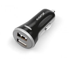 Aligator 3,4A, 2xUSB, pametni integrirani čip, črn, kabel USB za iPhone/iPad