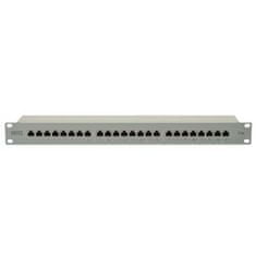 Digitus Patch panel, CAT5E, zaščiteni, 24x 8P8C LSA, 1U, siva