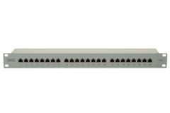 Digitus Patch panel, CAT5E, zaščiteni, 24x 8P8C LSA, 1U, siva