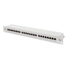 Digitus Patch panel, CAT5E, zaščiteni, 24x 8P8C LSA, 1U, siva