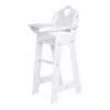 majhna noga Leseni stol za lutke bele barve