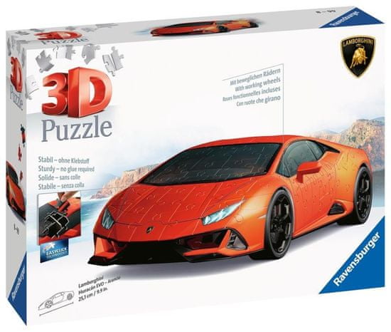 Ravensburger Puzzle 3D - Lamborghini Huracán Evo Orange 108 kosov