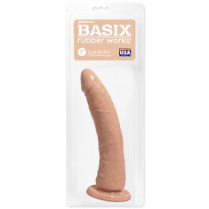 Pipedream Dildo Basix Gumijasta dela Slim Seven Skin