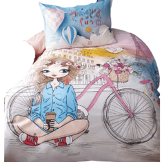 otroška bombažna posteljnina COZY GIRL 140x200/70x90