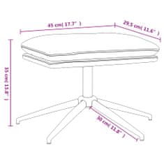 Vidaxl Stolček za noge rjav 45x29,5x35 cm sijoče umetno usnje