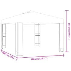 Vidaxl Paviljon z dvojno streho 3x3 m antraciten