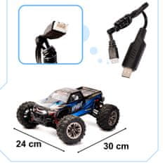 slomart rc avto na daljinsko upravljanje q901 brezkrtačni 1:16 2.4g 4ch 52km/h modra