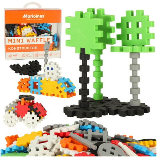 WOWO Building Blocks MARIOINEX Mini Waffle Constructor - MARIOINEX Mini Waffle Constructor - Gradniki, 140 elementov