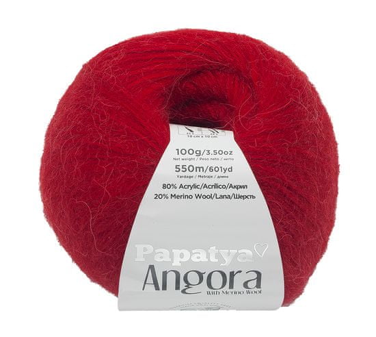 ANGORA MERINO - 100 g / 550 m - rdeča