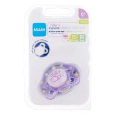 MAM Night Silicone Pacifier 0m+ Moon svetleča silikonska duda 1 kos