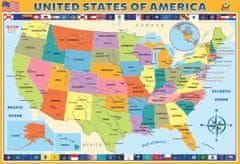 EuroGraphics Puzzle Zemljevid Združenih držav Amerike 200 kosov