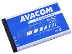 Avacom Nadomestna baterija za Nokia 6303, 6730, C5, Li-Ion 3,7V 1050mAh (nadomestna BL-5CT)