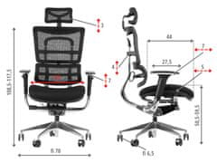 STEMA Sedež iz tkanine ErgoNew S8