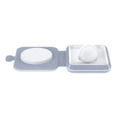 Choetech Brezžični polnilec 2-v-1 Choetech T323, MagSafe in MFI (siv)