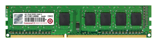 Transcend Pomnilnik 4GB DDR3-1600 U-DIMM (JetRam) 1Rx8 CL11