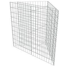 Vidaxl Visoka greda gabion pocinkano jeklo 75x75x50 cm