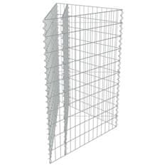 Vidaxl Visoka greda gabion pocinkano jeklo 75x75x50 cm