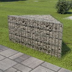 Vidaxl Visoka greda gabion pocinkano jeklo 75x75x50 cm