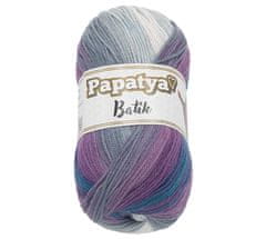 Bellatex PAPATYA BATIK - 100g / 360 m - siva, bela, vijolična