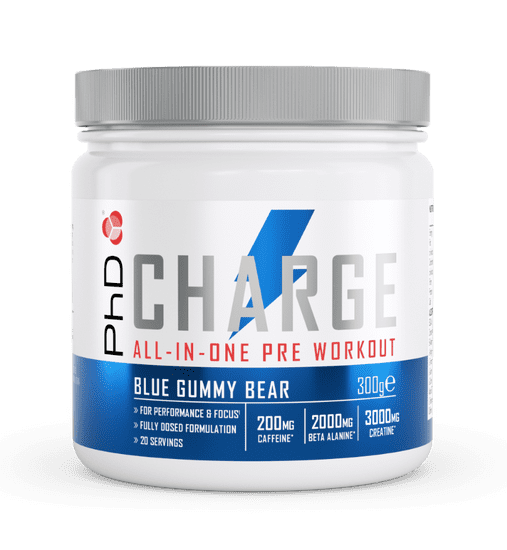 PhD Nutrition Pre-Workout Charge, 300 g prehransko dopolnilo