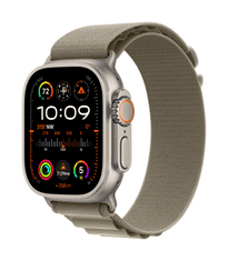 Apple Watch Ultra 2 GPS+Cellular pametna ura, 49 mm, ohišje Titanium, pašček Olive Alpine Loop Medium (MREY3BS/A)