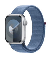 Apple Watch Series 9 pametna ura, 41 mm, GPS, srebrna, Loop pašček Storm modra