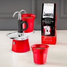 BIALETTI Bialetti Mini Express 2tz Rdeča + 2 skodelici