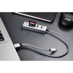 Yenkee Bralnik pomnilniških kartic YHC 103SR USB C OTG HUB+Bralnik