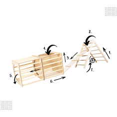 Tuktuk Montessori set - trikotnik Pickler in 2x kocka Pickler