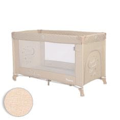 Lorelli Prenosna posteljica NOEMI 1 plast FOG BEIGE STAR