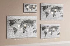 tulup.si Slika na pluti Wall of bricks world 100x70 cm Lesene zatiči