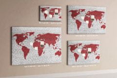 tulup.si Slika na pluti Wall of bricks world 100x70 cm Lesene zatiči