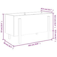 Vidaxl Vrtna visoka greda 101x50x57 cm trden les douglas