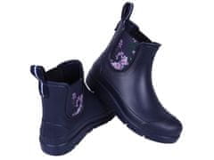Lemigo STELLA Temno modri, kratki ženski škornji s cvetličnim vzorcem, Lemigo 37 EU / 4.5 UK