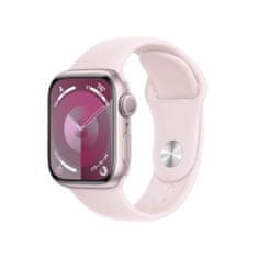 Apple Watch Series 9 pametna ura, 41 mm, GPS, športni pašček S/M, roza