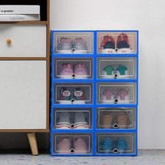 HOME & MARKER® Set škatel za shranjevanje čevljev, Plastične škatle za shranjevanje čevljev, Organizator obutve (12 kosov) | SHOEZY