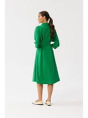 Stylove Ženska srajčna obleka Camedes S351 svetlo zelena S