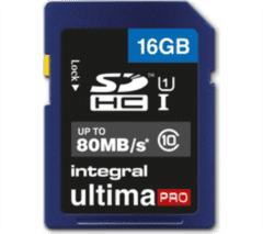 Integral 16GB SDHC UltimaPro CLASS10 80MB UHS-I U1 spominska kartica