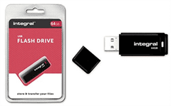 Integral BLACK 64GB USB2.0 spominski ključek