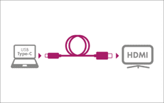 IcyBox Kabel iz USB-C na HDMI s podporo za 4k@60Hz