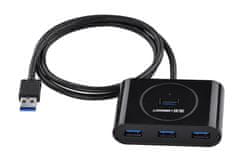 Ugreen USB 3.0 4 Ports Hub črn 0,5m - box